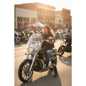 Vintage Y2K Protech Women's S Black Leather Fringe Rose Embroidered Jacket Retro